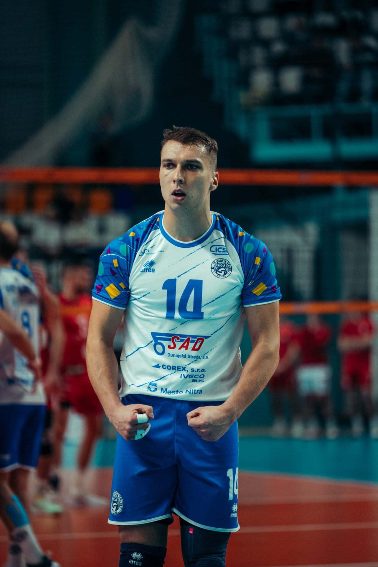 Marek Gergely standing on court during a volleyball match